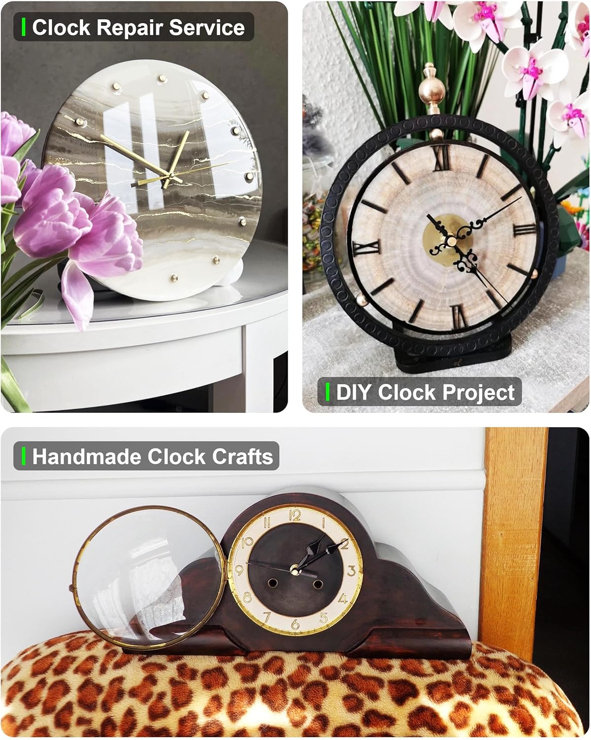 Elegant Multicolour Clock Hand Set Perfect for Large Walls and DIY Projects
