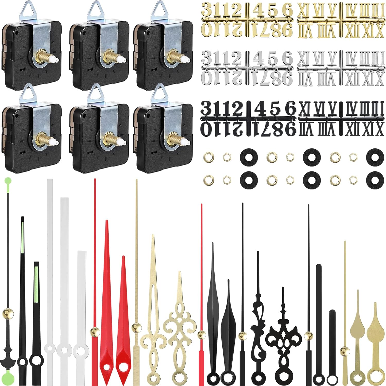 Kigeli 6-Piece DIY Wall Clock Repair Kit