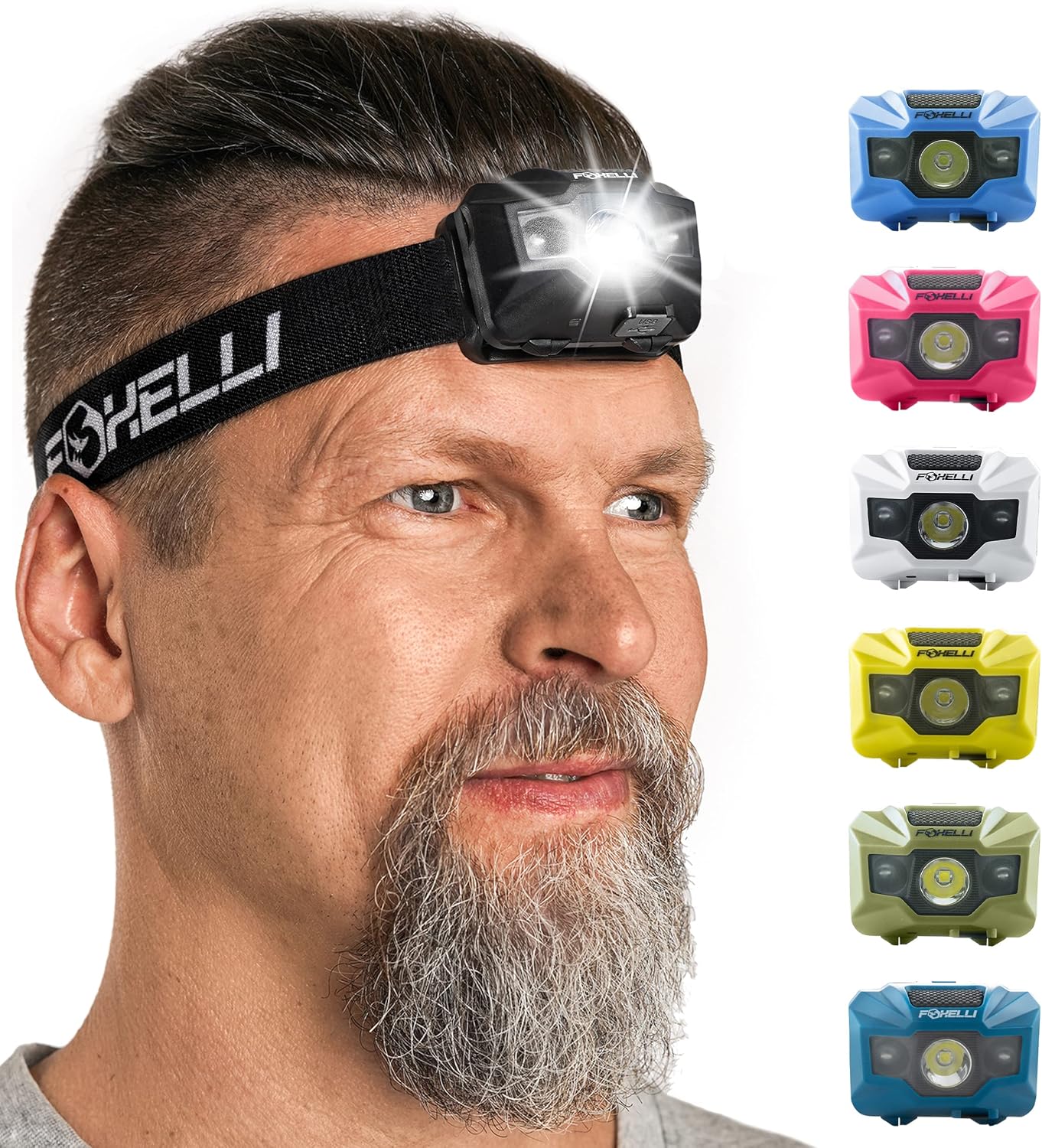 Ultralight Waterproof Rechargeable Headlamp