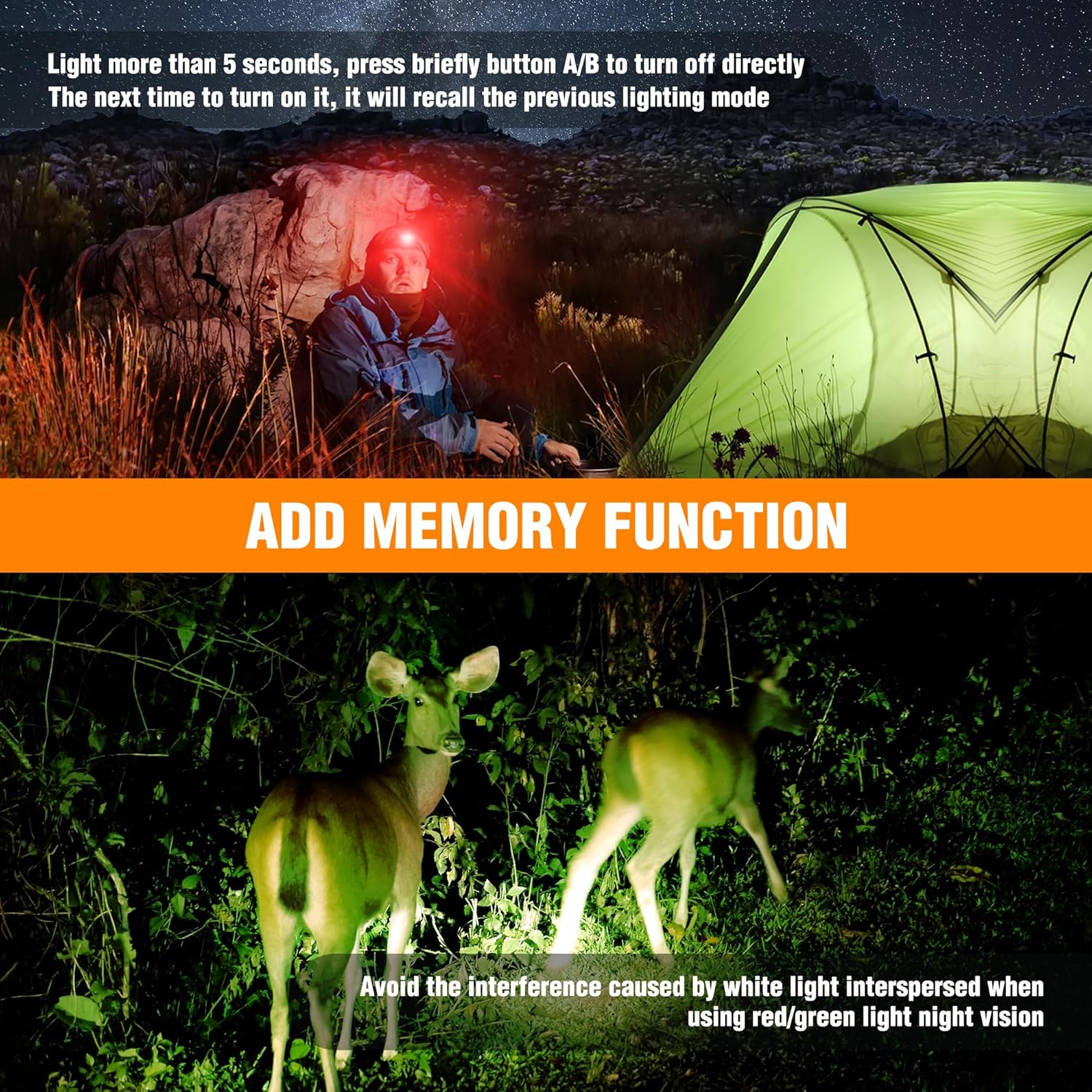 Got Three High-End Camping Lights Headlamp
